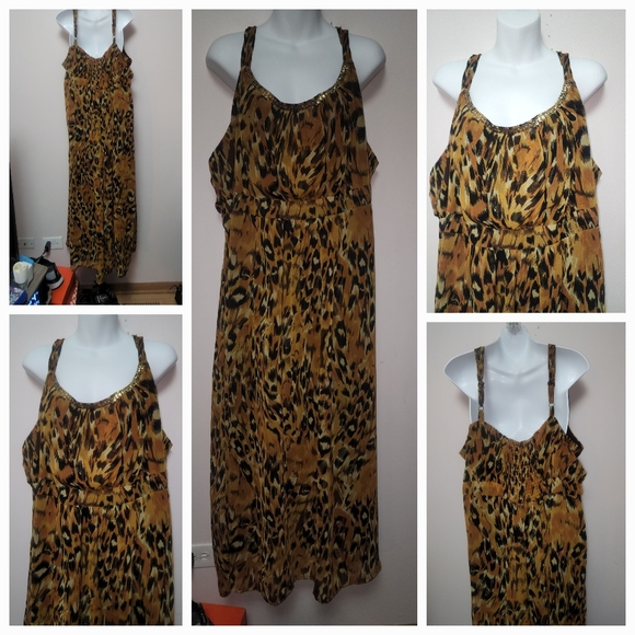 Changes By Together Animal Print Maxi Dress 26 - Picture 1 of 7